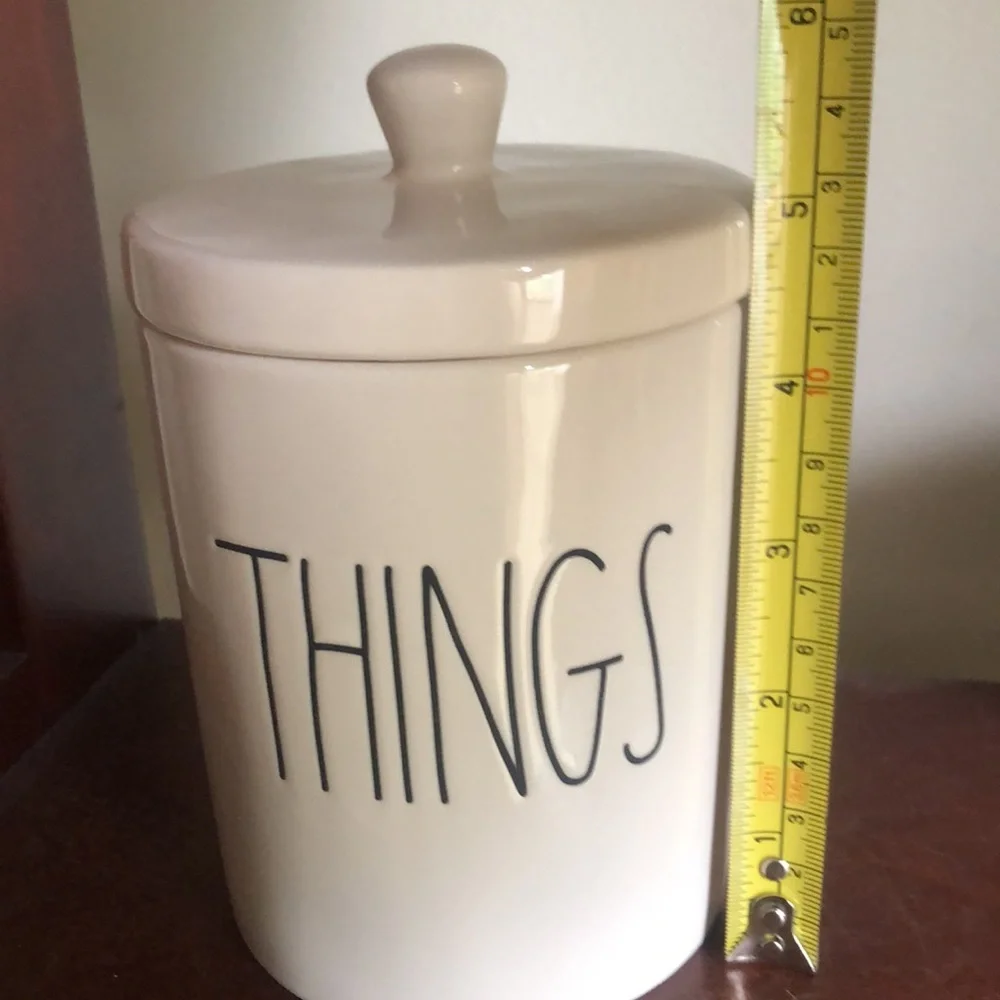Rae Dunn Lidded THINGS Jar Home Decor